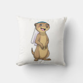 Coussin Suricate en mariée voilée (Recto)