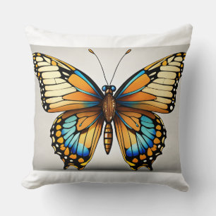 Coussin Surrealiste Morphing Papillon à l'aquarelle T-Shir
