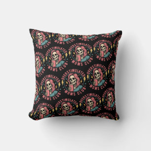 Coussin Surstimulé Moms Club Crâne Messy Maman Vie