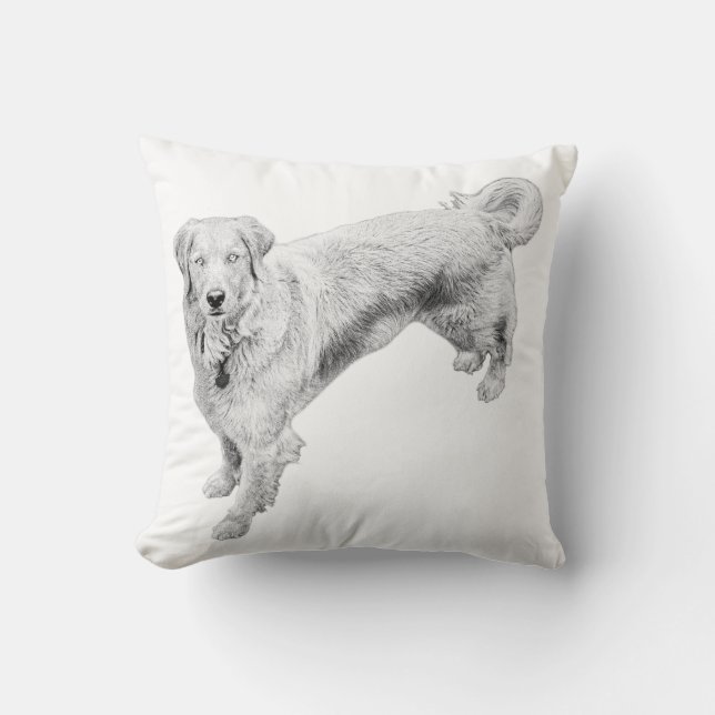 Coussin Surveillance de la récolte par le feu (Recto)