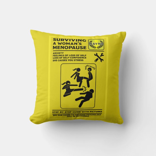 Coussin Survivre À La Ménopause (Recto)