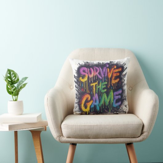 Coussin Survivre au jeu (Chaise)