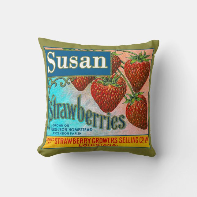 Coussin Susan Strawberries (Recto)