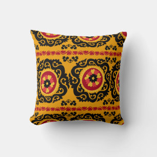 Coussin Suzanne de tapis asiatique : Broderie traditionnel