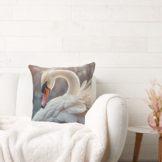 Coussin *~* Swan blanc Art Nouveau SC1 Tranquille