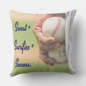 Coussin Sweat plus Sacrifice égale Succès BASEBALL (Verso)