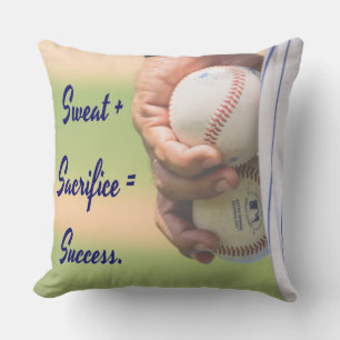 Coussin Sweat plus Sacrifice égale Succès BASEBALL