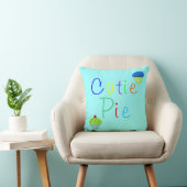 Coussin Sweet Baby Boy Cutie Pie Jaune Blue Cupcakes (Chaise)