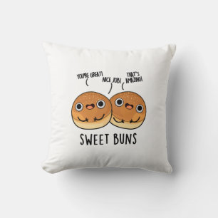 Coussin Sweet Buns Funny Baking Pun