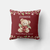 Coussin Sweet Cherry Bear Name Pillow (Verso)