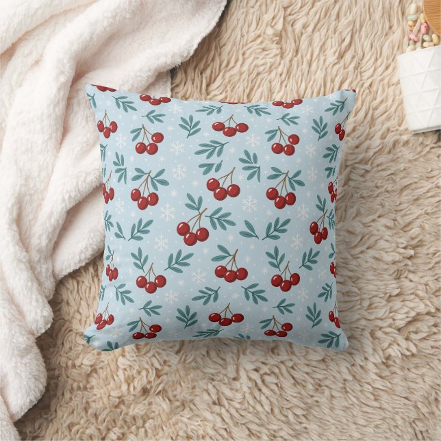 Coussin ❄️ Sweet Cherry Snowfall Collection (Couverture)