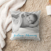 Coussin Sweet Custom Baby Photo Birth Stats Nursery (Couverture)