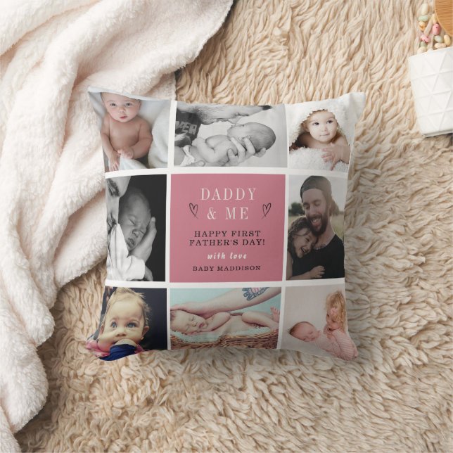 Coussin "Sweet 'Daddy & Me' 1ère Fête des pères photo Coll (Couverture)