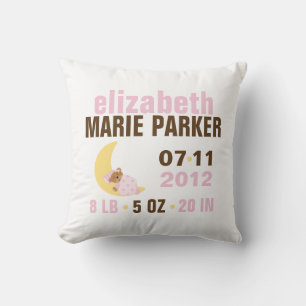 Coussin Sweet Dreams Baby Bear Faire-part de naissance {ro