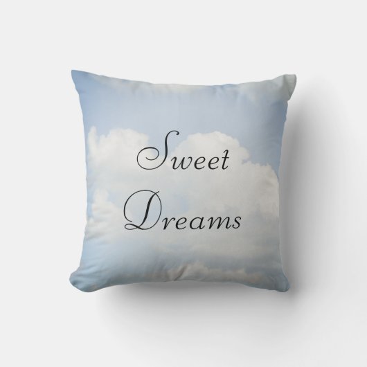 Coussin Sweet Dreams Ciel bleu, Nuages blancs (Recto)
