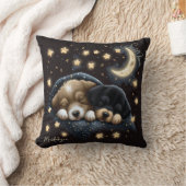 Coussin Sweet Dreams Jote Design Chiot Nom personnalisé (Couverture)