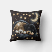Coussin Sweet Dreams Jote Design Chiot Nom personnalisé (Verso)