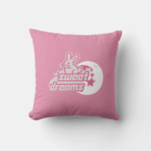 Coussin Sweet Dreams : Lapin rose sur le Pillo Carré de la