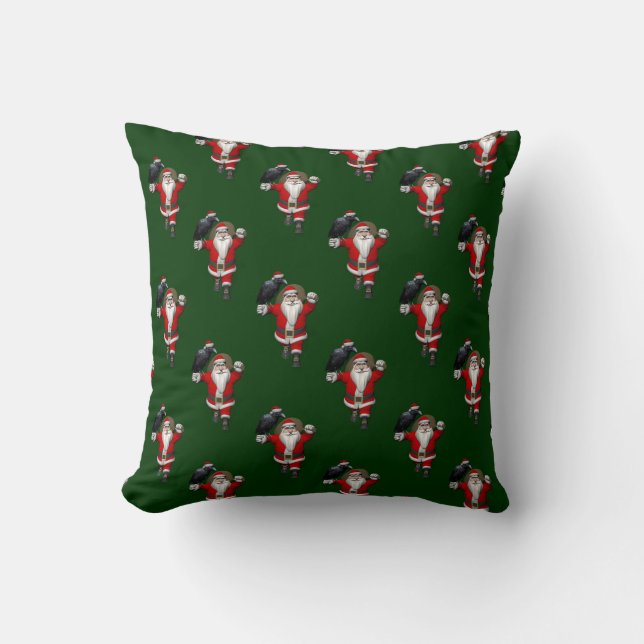 Coussin Sweet Santa Claus aime Ravens (Recto)