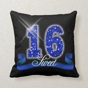 Coussin Sweet sixteen Sparkle Blue ID118