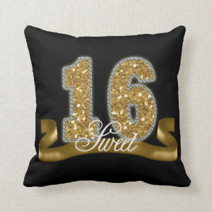 Coussin Sweet sixteen Sparkle Gold ID243