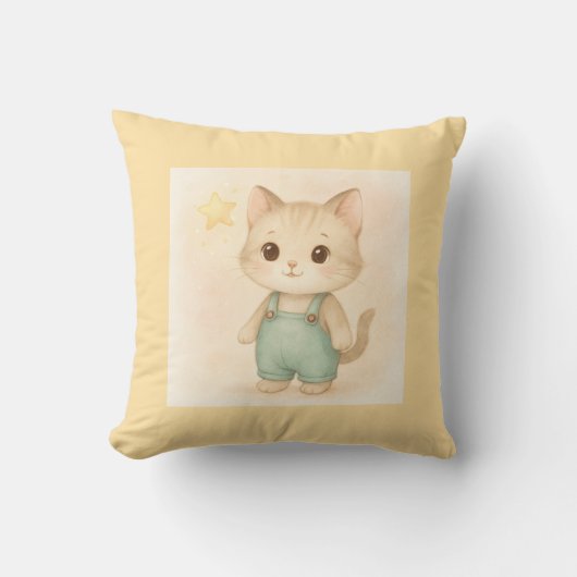 Coussin Sweet Starry Kitten dans les salons - Cute Nursery (Recto)