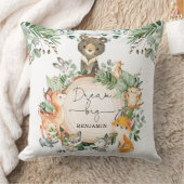 Coussin Sweet Woodland Greenery Baby Animals Nursery (Couverture)