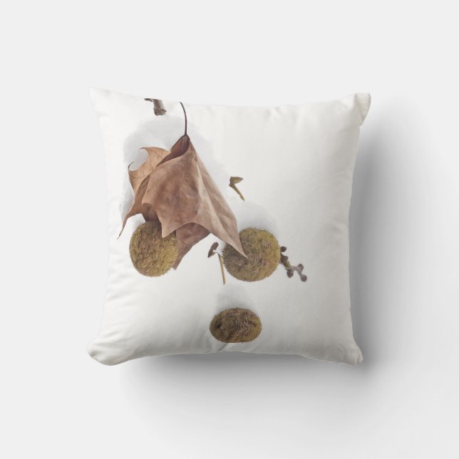 Coussin Sycamore première neige (Recto)