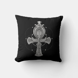 Coussin Symbole antique égyptien d'Ankh Cross Oeil de Horu