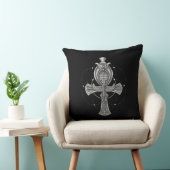 Coussin Symbole antique égyptien d'Ankh Cross Oeil de Horu (Chaise)