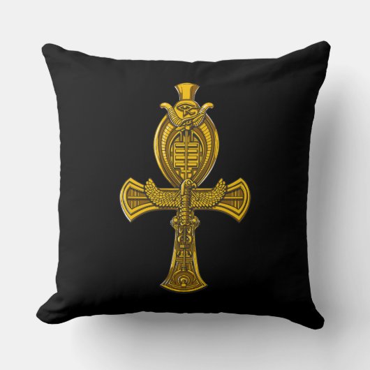 Coussin Symbole antique égyptien sacré Ankh Eye Of Horus (Recto)