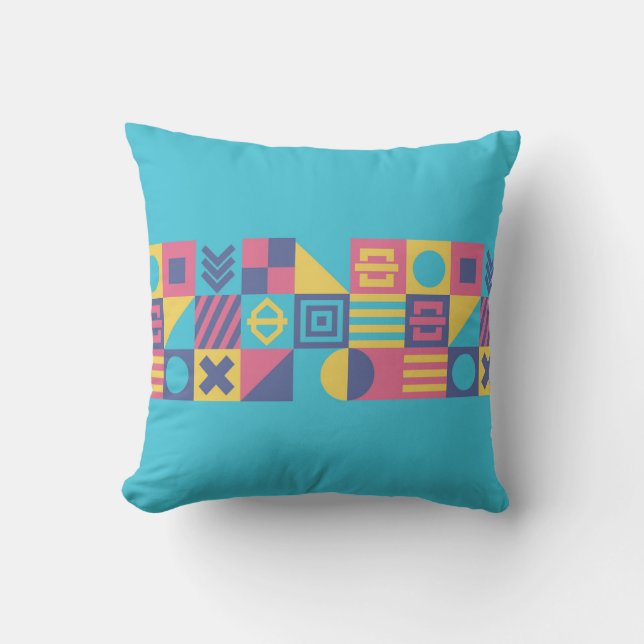 Coussin Symbole Art Design bleu (Recto)