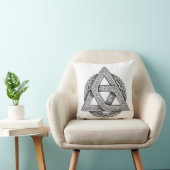 Coussin symbole celtique, nœud de la trinité (Chaise)