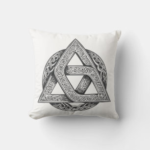 Coussin symbole celtique, nœud de la trinité