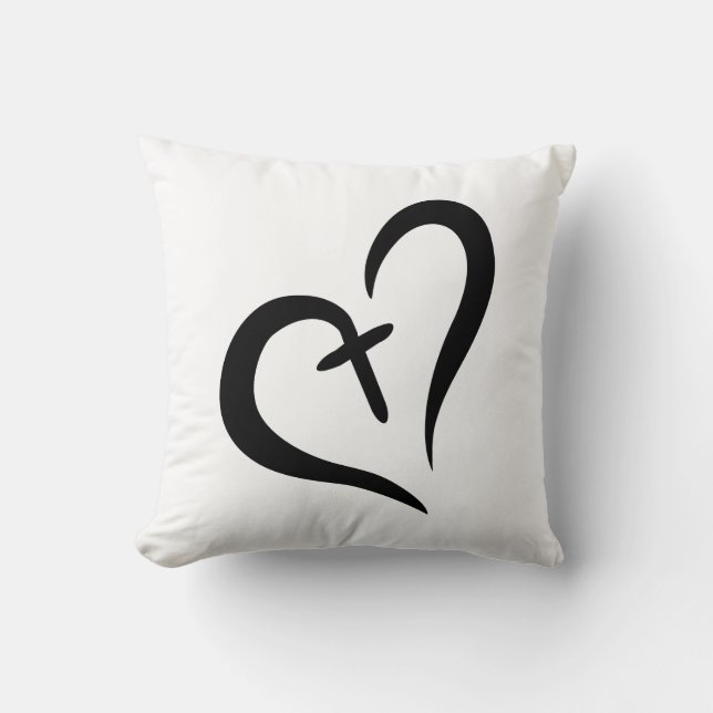 Coussin symbole de cœur croisé (Recto)