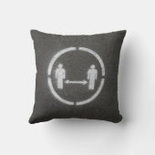 Coussin Symbole de distance sociale (Verso)