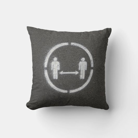Coussin Symbole de distance sociale (Recto)