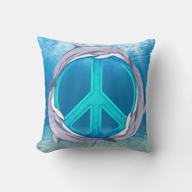 Coussin Symbole de la paix dauphin (Recto)