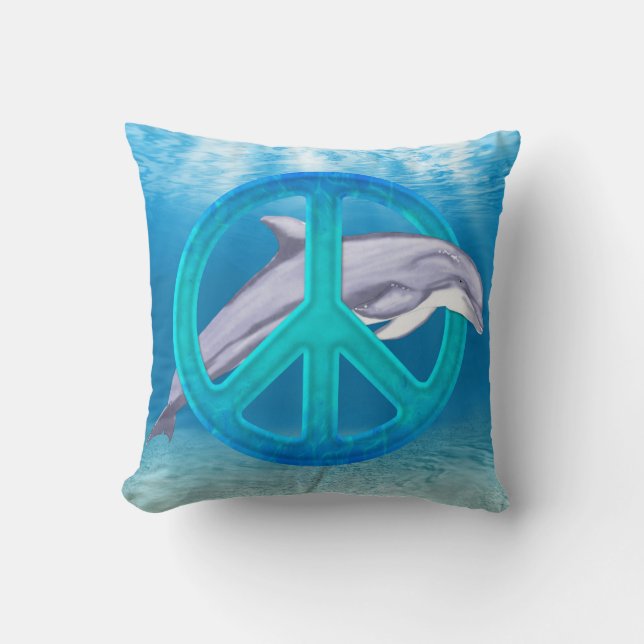 Coussin Symbole de la paix dauphin (Recto)
