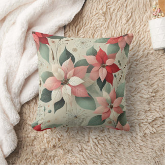Coussin Symbole de Noël Poinsettia Flower Canapé Cushion