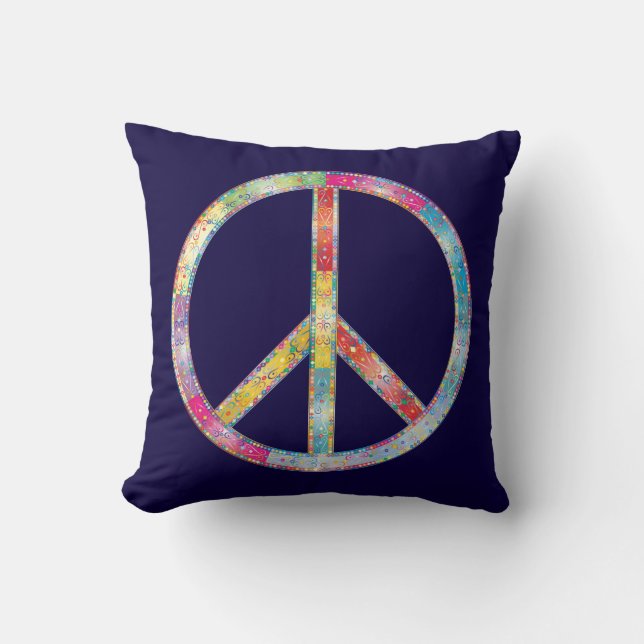 Coussin SYMBOLE DE PAIX Coloré (Recto)