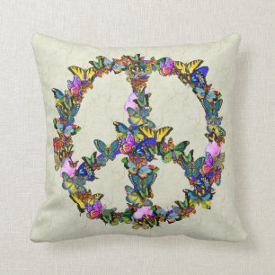 Coussin Symbole de paix de papillon