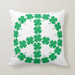Coussin Symbole de paix de shamrock
