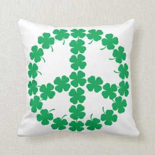 Coussin Symbole de paix de shamrock