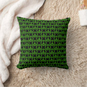 Coussin Symbole de paix Jeter oreiller, vert et noir (Couverture)