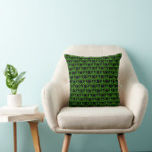 Coussin Symbole de paix Jeter oreiller, vert et noir (Chaise)