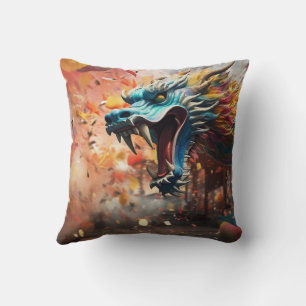 Coussin symbole dragon chinois 2024