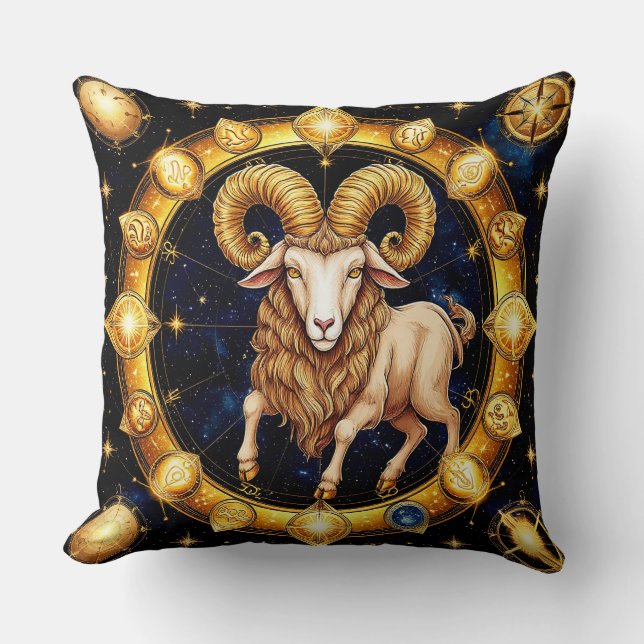 Coussin Symbole du zodiaque Bélier (Recto)