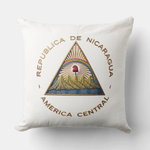 Coussin symbole emblème drapeau national Nicaragua armoiri