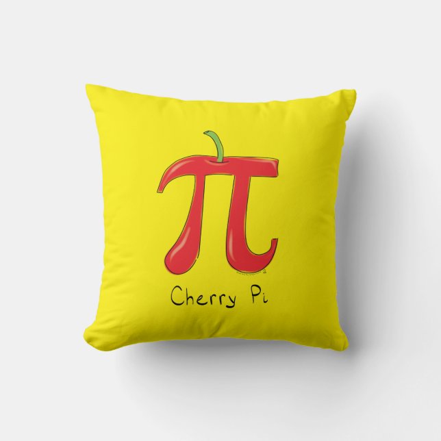 Coussin Symbole Fantaisie Math Cherry Pi (Recto)